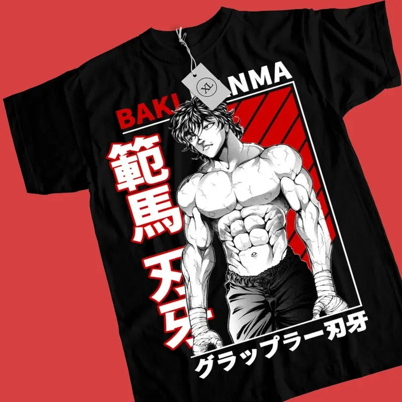 Baki the Grappler Hanma Yujiro T-Shirt S-4XL New,Top,Best view Unisex Black Gift Shirt Hoodie, Sweatshirt