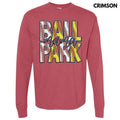 Ball Park Mama Faux Embroidery Long Sleeve Comfort Colors T-Shirt Hoodie, Sweatshirt | RetroVerseTees.com