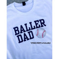 Baller Dad Graphic Top T-Shirts, Hoodie, Sweatshirt | RetroVerseTees.com