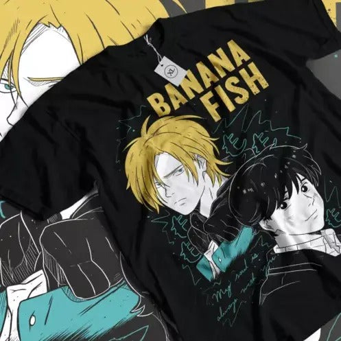 Banana Fish T-shirt Ash Lynx Eiji Okumura Card Anime New Shirt All Size Hoodie, Sweatshirt | RetroVerseTees.com