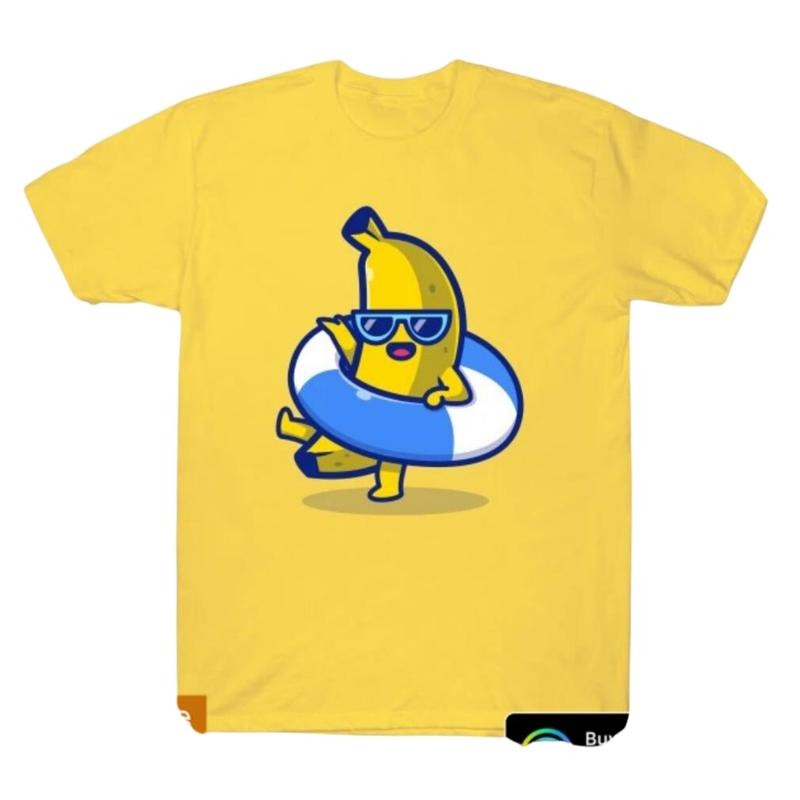 Banana wearing balloon shirt, Banana Shirt, Banana Graphic, Banana shirt, Summer Graphic shirt Crewneck Casual Streetwear...
