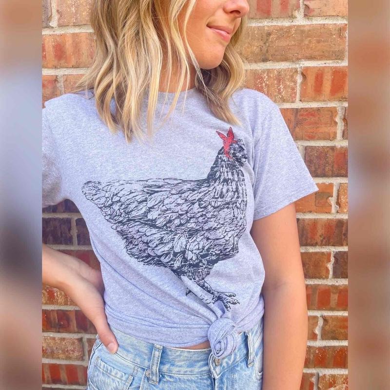 Bandana Chicken Graphic Tee Hoodie, Sweatshirt | RetroVerseTees.com