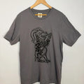 Banjo Goat  Woodblock Hand-Printed T-Shirt Cotton Menswear Top Graphics Hoodie, Sweatshirt | RetroVerseTees.com