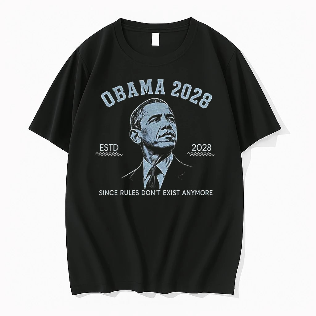 Barack Obama Presidential Campaign Apparel Obama 2028 Since Rules Dont Exist Tshirts Sweater