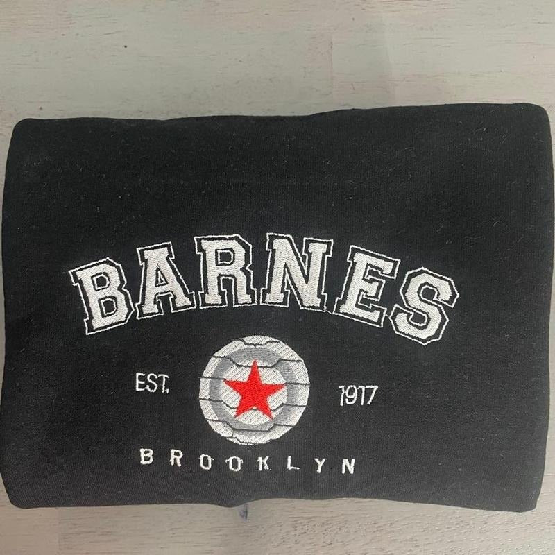 Barnes 1917 Embroidered sweatshirt; Barnes custom embroidered sweatshirt; Vintage Barnes 1917 crewneck T-Shirts, Hoodie
