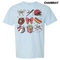 Baseball Bow Collage Comfort Colors T-Shirt Hoodie, Sweatshirt | RetroVerseTees.com