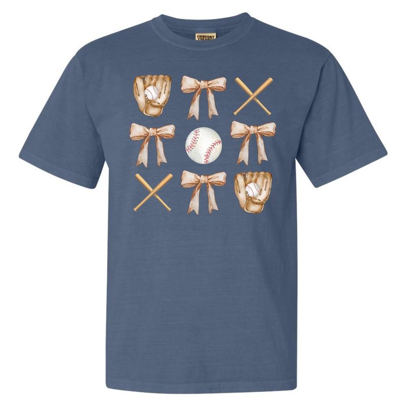 Baseball Collage Coquette Comfort Colors T-Shirt 'NLB' Hoodie, Sweatshirt | RetroVerseTees.com