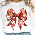 Baseball Coquette Bow DTF Transfers - THIS IS NOT A SHIRT Hoodie, Sweatshirt | RetroVerseTees.com