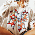 Baseball Girly Bow Shirt, Baseball Mama Shirt, Baseball Shirt, Baseball Coquette Shirt, Game Day Baseball Bow Shirt,...