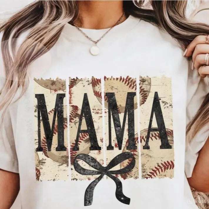 Baseball Mama T-Shirt, Vintage Baseball Mom T-Shirt, Baseball Mama Cotton T-Shirt, Perfect Tee, Gifts For Boyfriend and...