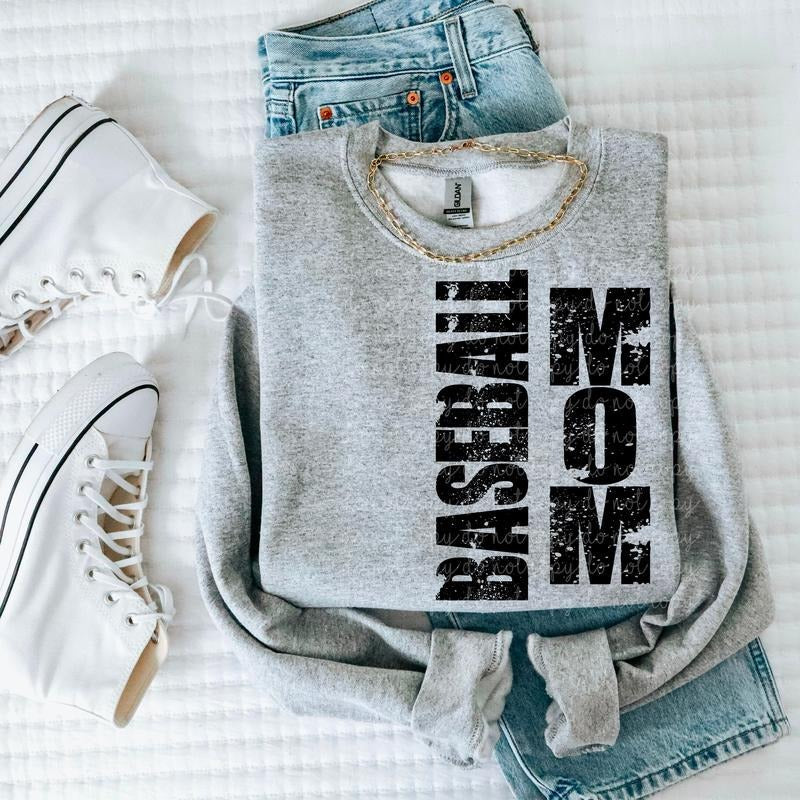 Baseball Mom DTF Transfers - THIS IS NOT A SHIRT Hoodie, Sweatshirt | RetroVerseTees.com