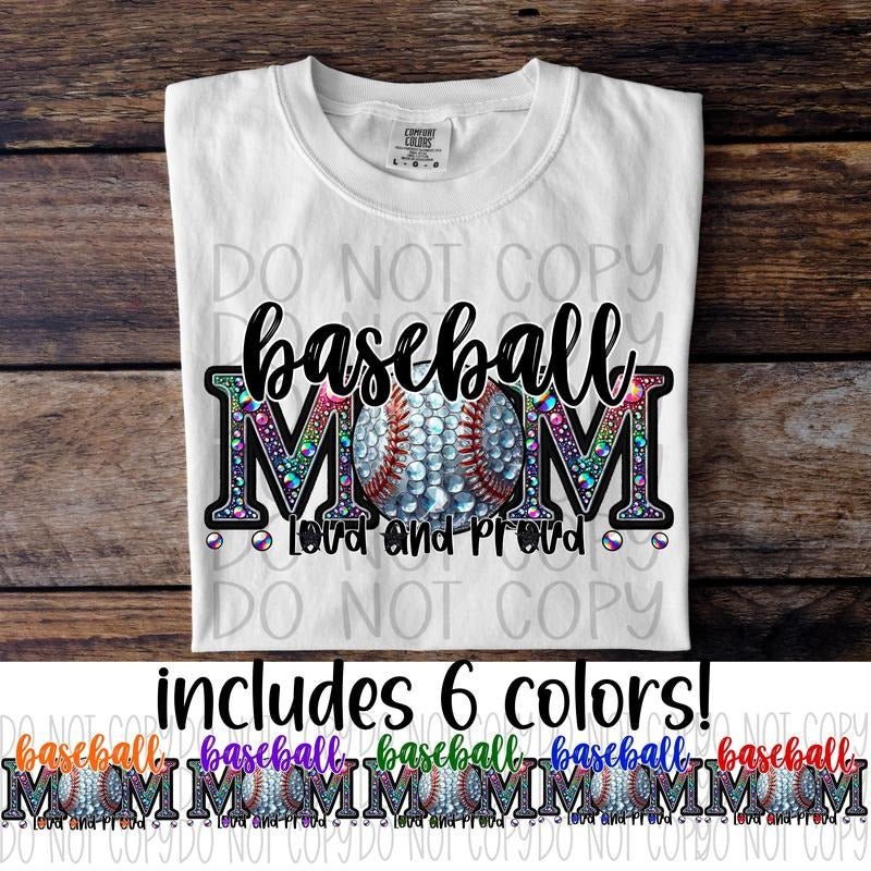 Baseball Mom Loud and Proud DTF Transfers - THIS IS NOT A SHIRT Hoodie, Sweatshirt | RetroVerseTees.com
