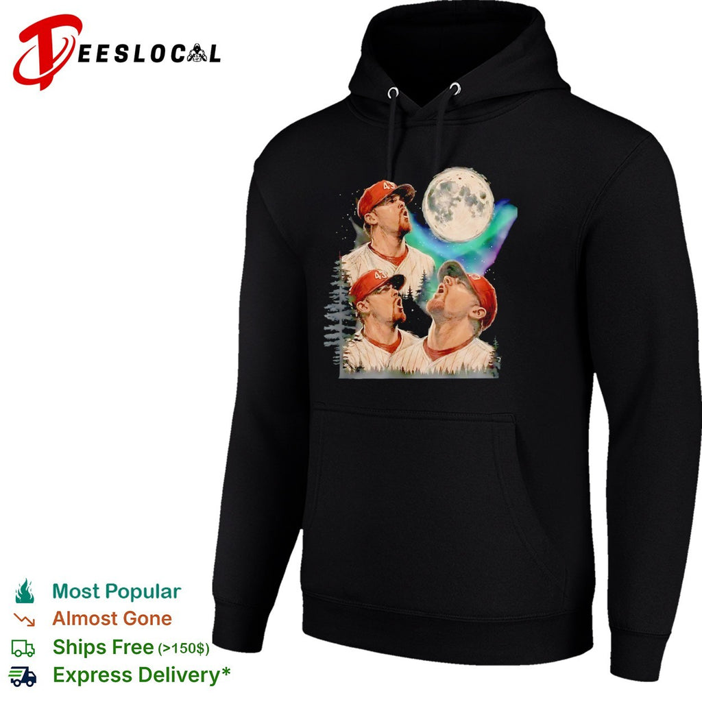 Baseball Player Number 43 Moon Howling shirt