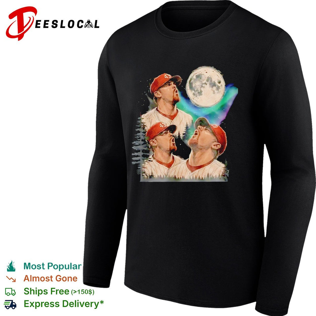 Baseball Player Number 43 Moon Howling shirt