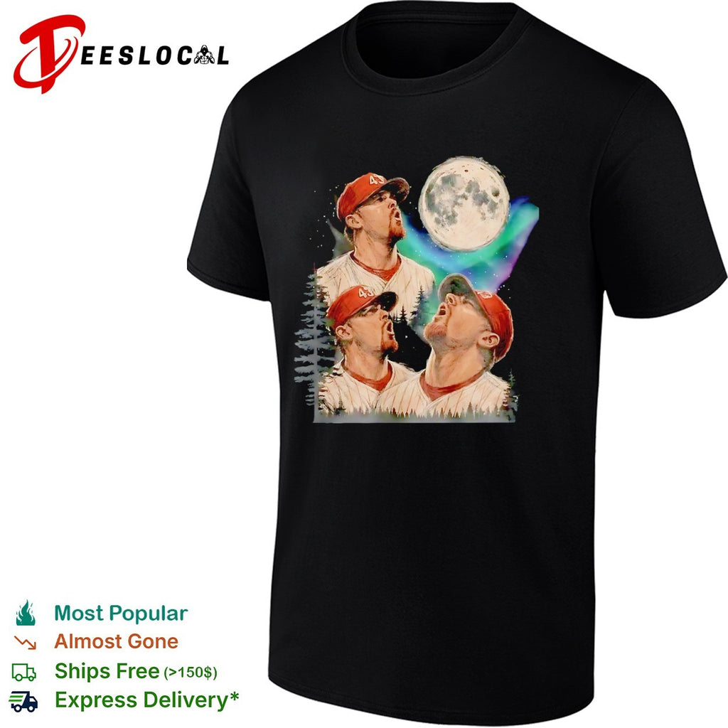 Baseball Player Number 43 Moon Howling shirt