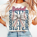 Baseball Sister T-Shirt, Baseball Coquette Bow T-Shirt, Baseball Sister T-Shirt, Game Day , Coquette Bow Sports Shirt,...