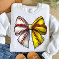 Baseball Softball Bow DTF Transfers - THIS IS NOT A SHIRT Hoodie, Sweatshirt | RetroVerseTees.com