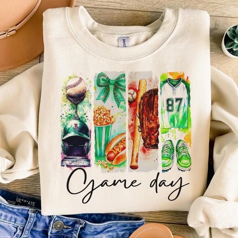 Baseball Sweatshirt Game Day Baseball Coquette Bow Baseball Mama Brushstroke Baseball Mom T-Shirts, Hoodie