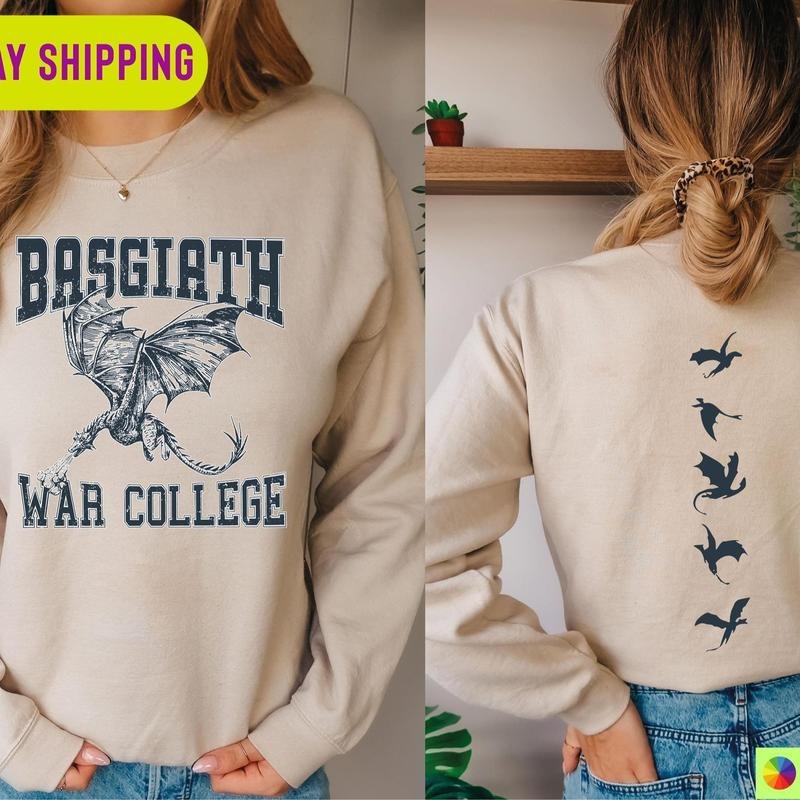 Basgiath War College Book Sweatshirt, Bookish War Shirt,Dragon Rider Sweatshirt, Fantasy Bookish Sweatshirt Hoodie