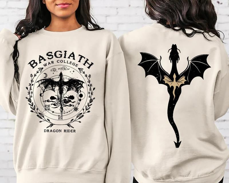 Basgiath War College Gift Classic T-Shirt with Crew Neck and Long Sleeves Hoodie, Sweatshirt | RetroVerseTees.com