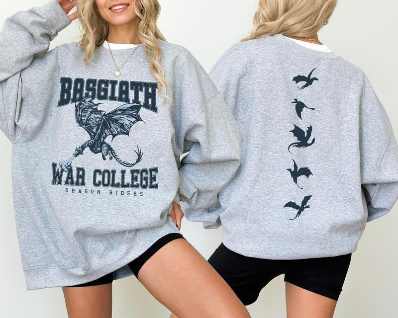 Basgiath War College Sweatshirt, Basgiath 2 Sided Tee, Dragon Riders Tee, Fly Or Die Tee, Riders Quadrant Tee, Fourth...