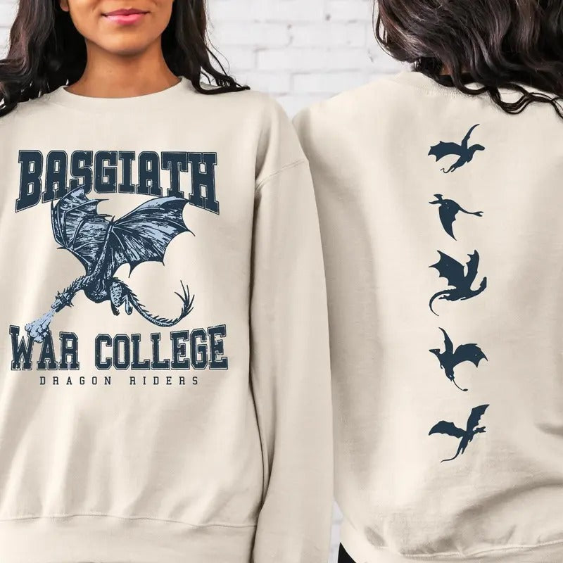 Basgiath War College Sweatshirt, Basgiath 2 Sided Tee, Dragon Riders Tee, Fly Or Die Tee, Riders Quadrant Tee, Fourth...