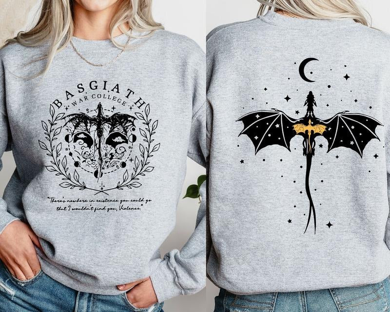 Basgiath War College Sweatshirt, Fourth Wing Riders Fly or Die T-shirt, Violet Sorrengail Bookish Hoodie | RetroVerseTees.com