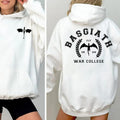 Basgiath War College Sweatshirt, Fourth Wing Shirt, Dragon Rider Hoodie, Iron Flame And Onyx Storm, Basgiath War College,...