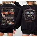 Basgiath War College Sweatshirt, Women's 2sides Fourth Wing, The Empyrean Series, Violet Sorrengail Fantasy Book Lover...