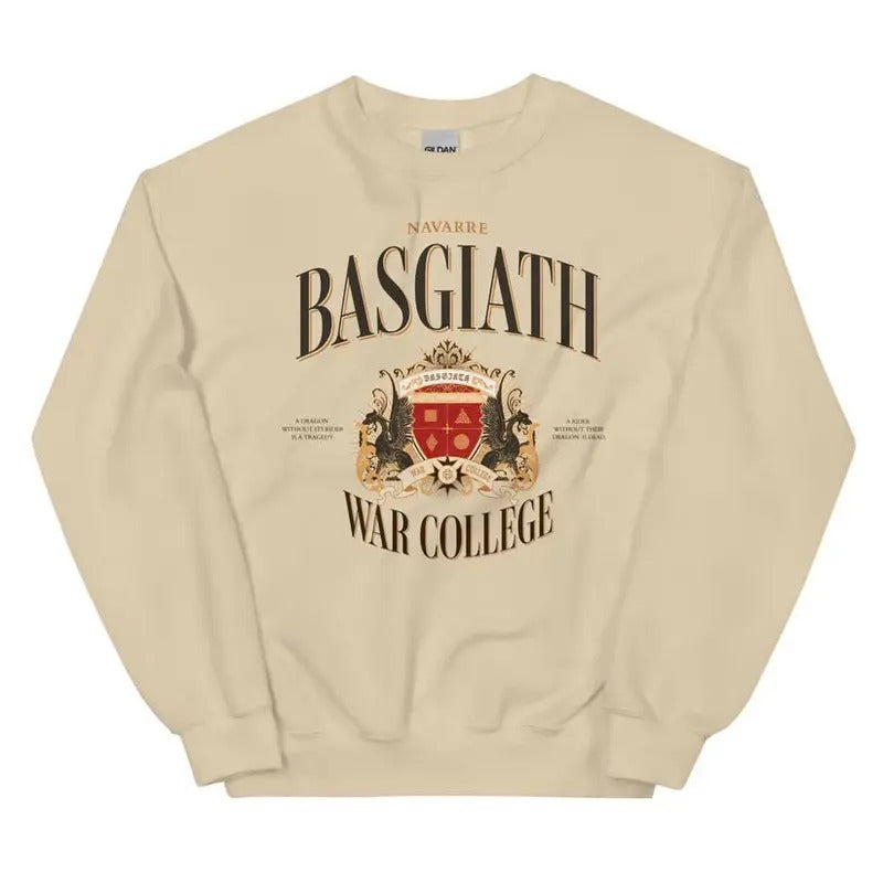 Basgiath War College Vintage Style Sweatshirt Cotton Fabric T-Shirts, Hoodie | RetroVerseTees.com