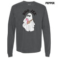 Basic BOO-JEE Ghost Long Sleeve Comfort Colors T-Shirt Hoodie, Sweatshirt | RetroVerseTees.com