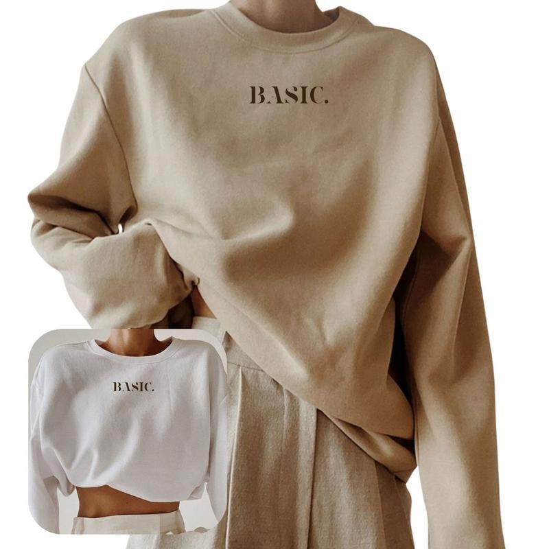 Basic Sweatshirt, Aesthetic Premium Women Sweatshirt T-Shirts, Hoodie | RetroVerseTees.com