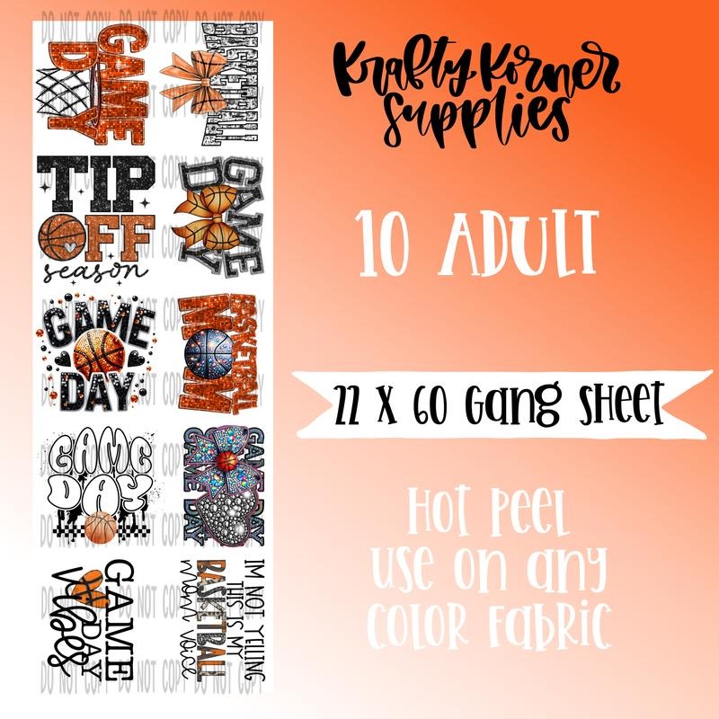 Basketball 2.0 DTF Transfer Gang Sheet, 22 x 60 T-Shirts, Hoodie, Sweatshirt | RetroVerseTees.com