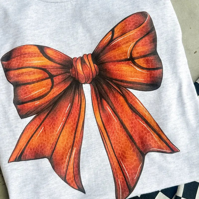 Basketball Bow Graphic Top T-Shirts, Hoodie, Sweatshirt | RetroVerseTees.com