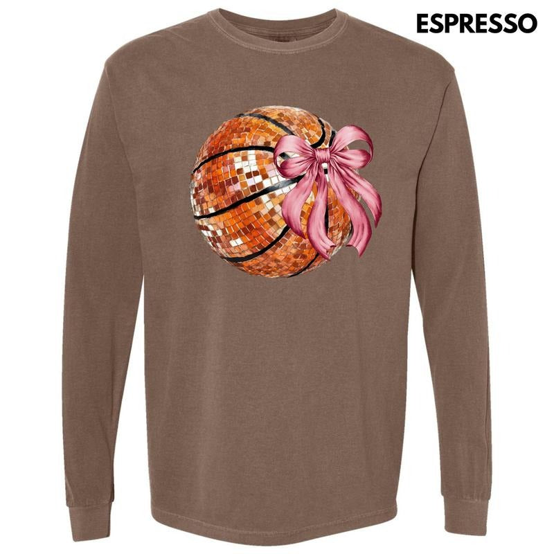 Basketball Dazzling Disco Long Sleeve Comfort Colors T-Shirt 'NLB' Hoodie, Sweatshirt | RetroVerseTees.com