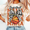 Basketball Mama T-Shirt, Retro Basketball Distressed Mom Shirt, Basketball Game Day, Sports Mom Coquette Basketball...