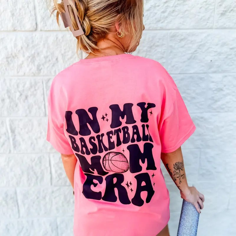 Basketball Mom Era Graphic Tee Hoodie, Sweatshirt | RetroVerseTees.com