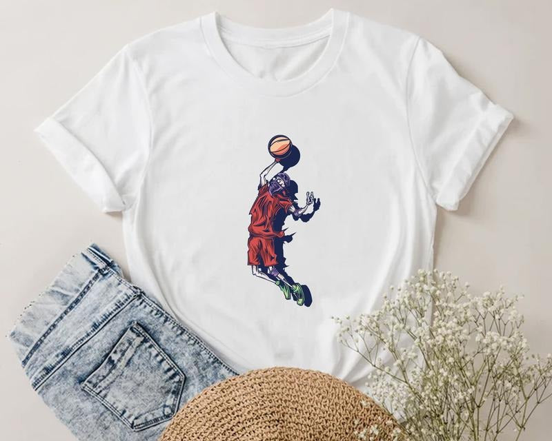 Basketball Slam Dunk Shirt, Basketball Unisex T-Shirt Fabric Cotton Hoodie, Sweatshirt | RetroVerseTees.com