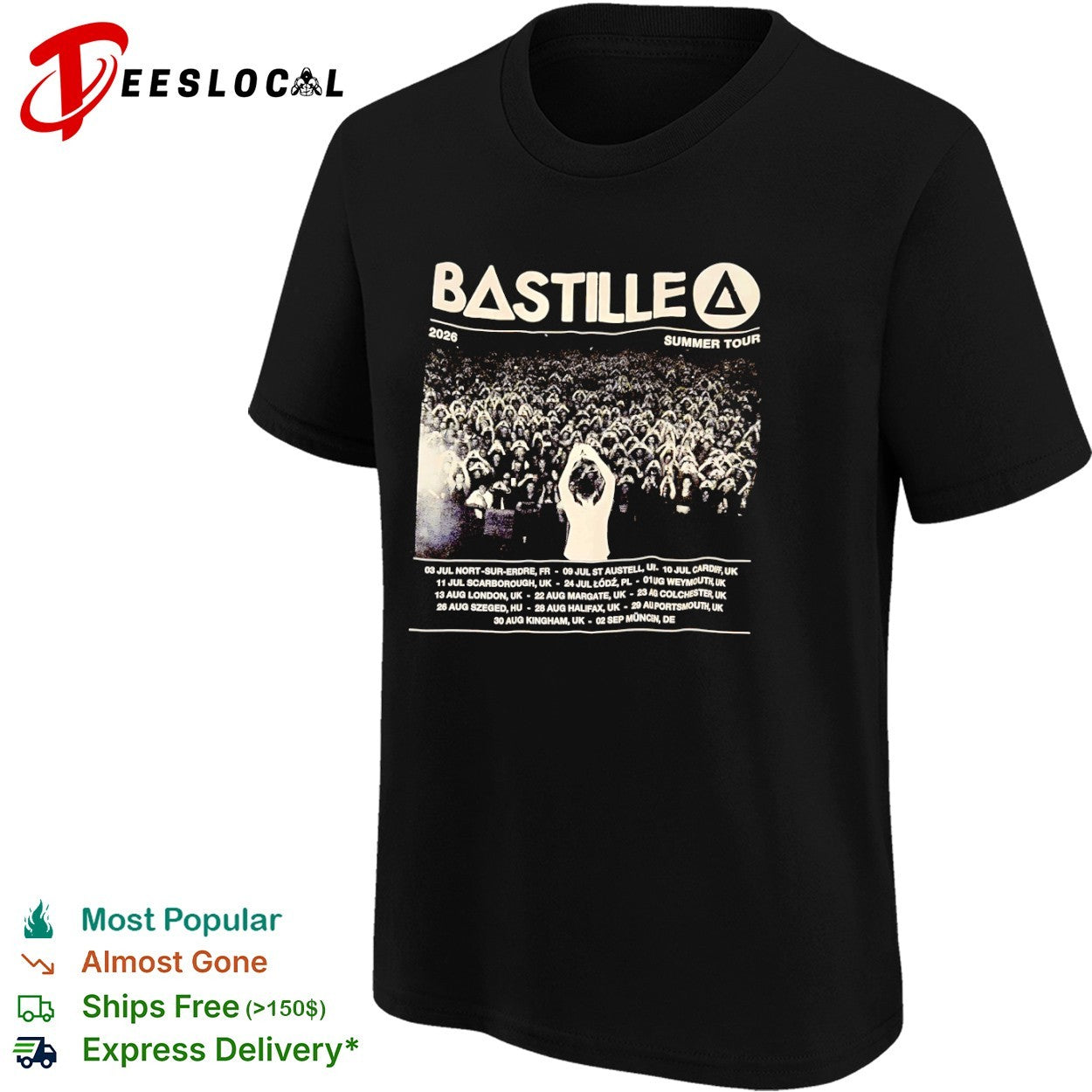 Bastille 2026 Summer Tour Concert shirt