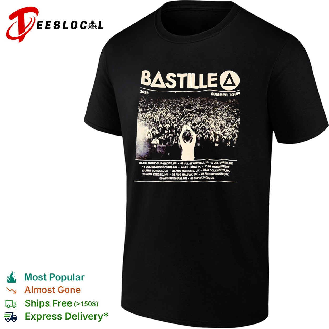 Bastille 2026 Summer Tour Concert shirt