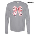 Bat & Pumpkin Pink Bow Long Sleeve Comfort Colors T-Shirt 'NLB' Hoodie, Sweatshirt | RetroVerseTees.com