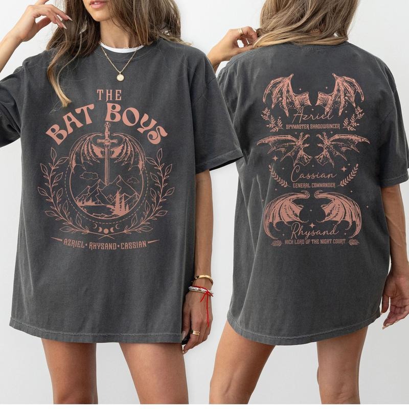 Bat Boys Shirt, Acotar Merch Shirt, Bat Boys Wings Shirt, Book Lover T-Shirt, Book Fandom Tee, Feyre Acotar Shirt, SJM...