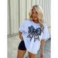 Bat Lace Bow Graphic Top T-Shirts, Hoodie, Sweatshirt | RetroVerseTees.com