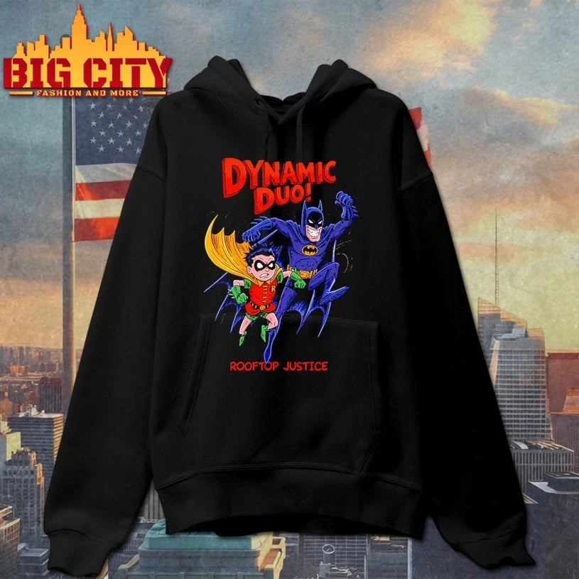 Bat Man Dynamic Duo Rooftop Justice Shirt