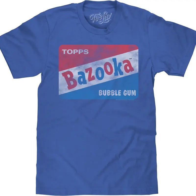 Bazooka Bubble Gum Big & Tall T-Shirt - Blue Hoodie, Sweatshirt | RetroVerseTees.com