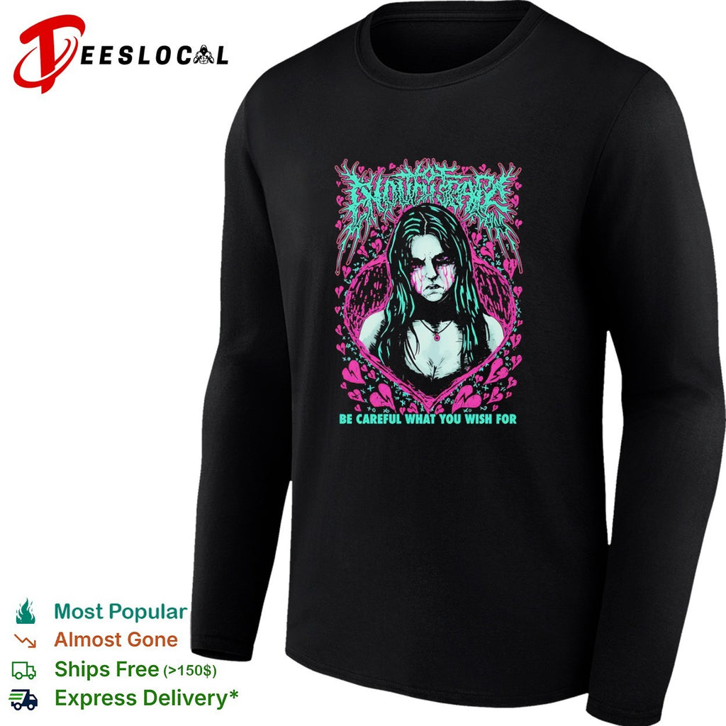 Be Careful What You Wish For Goth Girl broken heart shirt