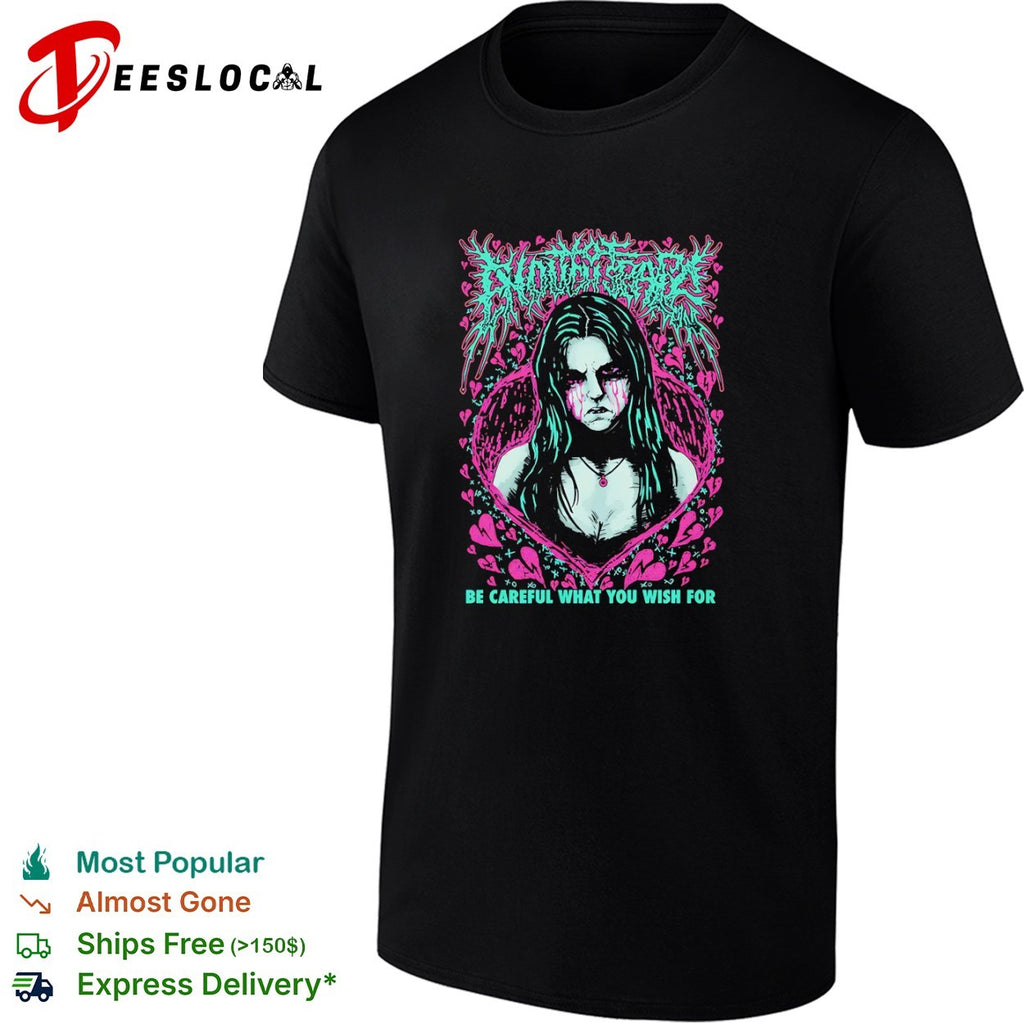 Be Careful What You Wish For Goth Girl broken heart shirt