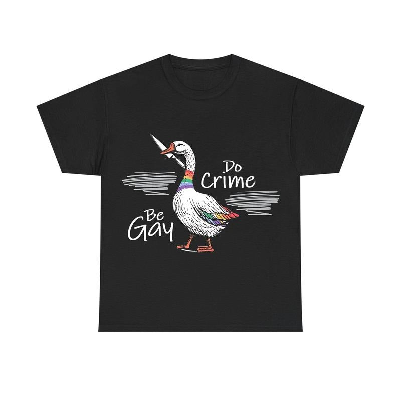 Be Gay Do Crime Goose Shirt, Gay Pride T-shirt, LGBTQ Pride Month Gift Hoodie, Sweatshirt | RetroVerseTees.com