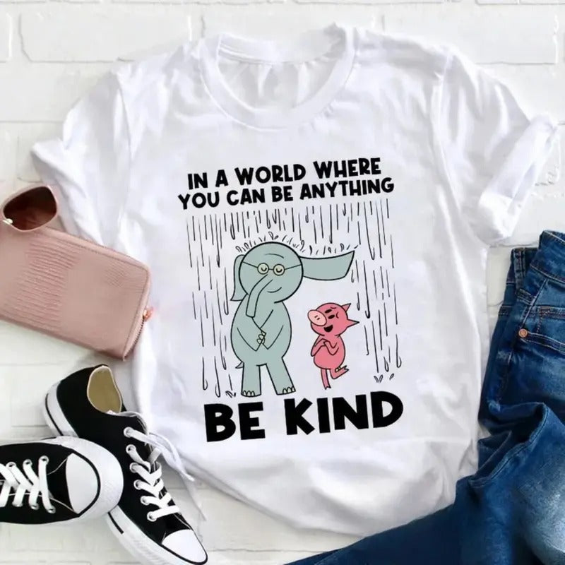 Be Kind In A World Where You Can Be Anything Teacher T-Shirt, Be Kind Shirt, Kindergarten Shirt, Teacher Shirt, Gift For...