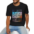 Be Salty Stay Lit TNF Tee Pure Cotton Fabric Casual Streetstyle Crew Neck Short Sleeve T-Shirt Trendy Tops for Women for...
